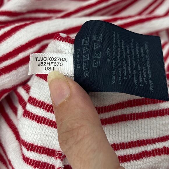 Tommy Hilfiger Terry Funnel Neck Womens Top Sz M Nautical Coastal Preppy Y2K - Picture 10 of 10